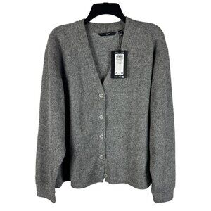 Vero Moda Women Grey Button Down Knit Long Sleeve Cardigan Size 2X